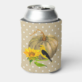 Porta-lata Autumn Pumpkin Sunflower e Finch