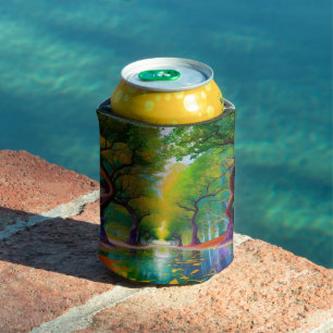 Porta-lata Avenida das folhas de outono das árvores