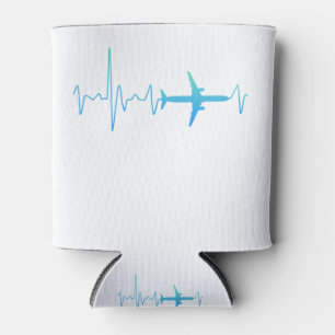 Porta-lata Avião com aviador de voo de férias com batimento