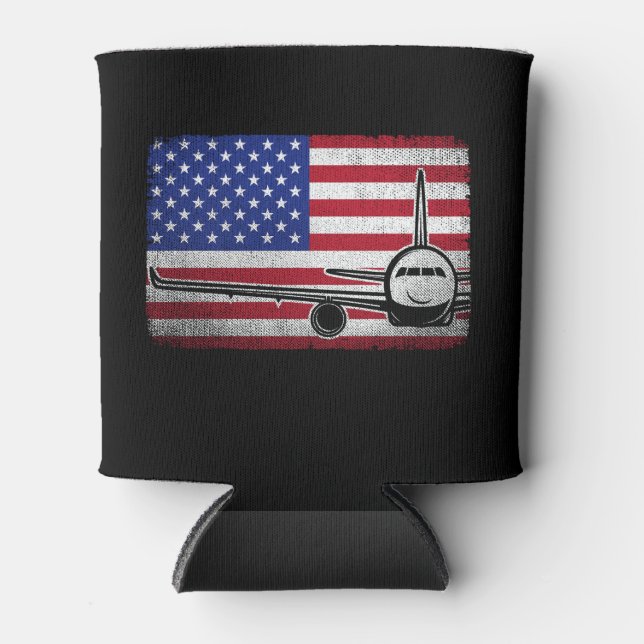 Porta-lata Avião-Piloto Avião-Americano de Bandeira Avie (Frente)