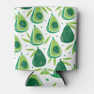 Porta-lata Avocado, selo texturizado, padrão perfeito.