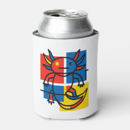 Porta-lata Axolote Mondrian abstrato minimalista neotenia ret