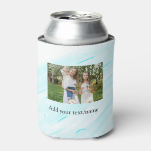 Porta-lata Azul celeste pastel simples minimalista aquarela a