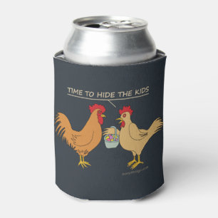 Porta-lata Azul de desenho animado de ovelha de frango