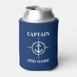 Porta-lata Azul do capitão Adição Nome Barco Nome da ânco