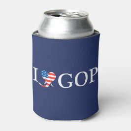 Porta-lata Azul "I Love GOP - 'Merica!