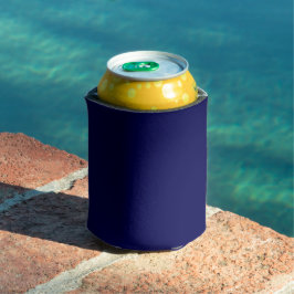 Porta-lata Azul Marinho Cor Sólida Personalize-o