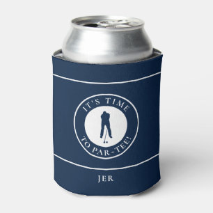 Porta-lata Azul Marinho É Hora de Par Tee Golfista Personaliz