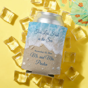 Porta-lata Azul, menos dois peixes no mar