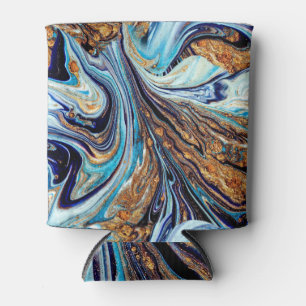 Porta-lata Azul Persa Agate: Textura Luxuosa Oriental