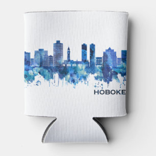 Porta-lata Azul Skyline Hoboken New Jersey