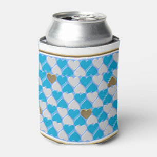 Porta-lata Azul, teste padrão bávaro branco