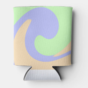 Porta-lata Azul verde mármore fluido boho negrito