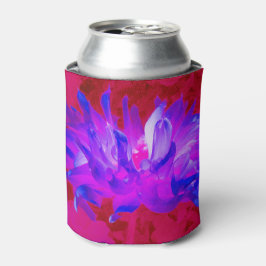 Porta-lata Azul violeta assombroso e Cactus rosa-quente Dahli