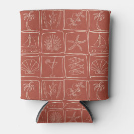 Porta-lata Azulejo Mediterrâneo Costeiro Caprichoso Terracota