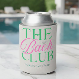 Porta-lata Bach Club Modern Simple Green Bachelorette