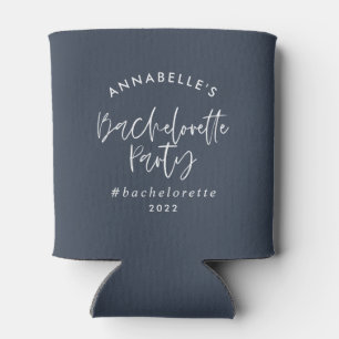 Porta-lata Bachelorette de coquetel de cor azul-escura