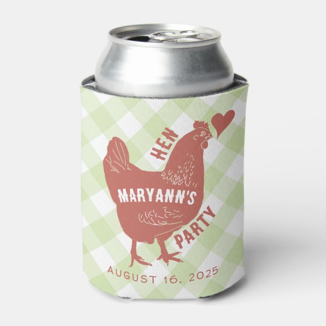 Porta-lata Bachelorette de Galinha do Partido Hen (Can Front)