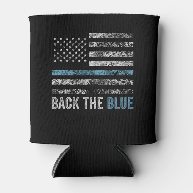 Porta-lata Back the Blue American Diabetes Patriotic Flag (Frente)