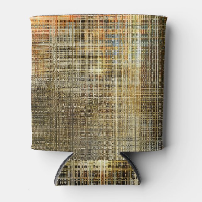 Porta-lata backgroun de interseção geométrica abstrato colori (Frente)