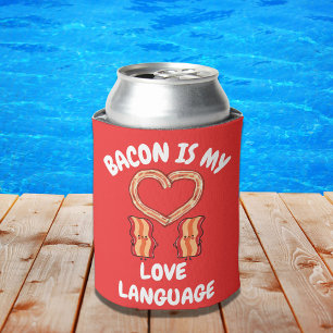 Porta-lata Bacon é minha língua de amor