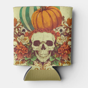 Porta-lata Balde de Halloween/esqueleto/abóbora/outono