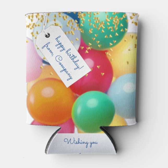 Porta-lata Balões básicos personalizados de confete para pres (Frente)