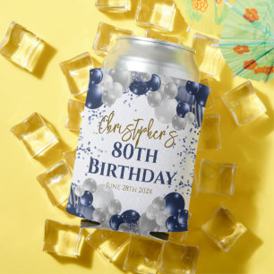 Porta-lata Balões de Marinho de Festa de aniversário 80