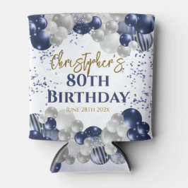 Porta-lata Balões de Marinho de Festa de aniversário 80
