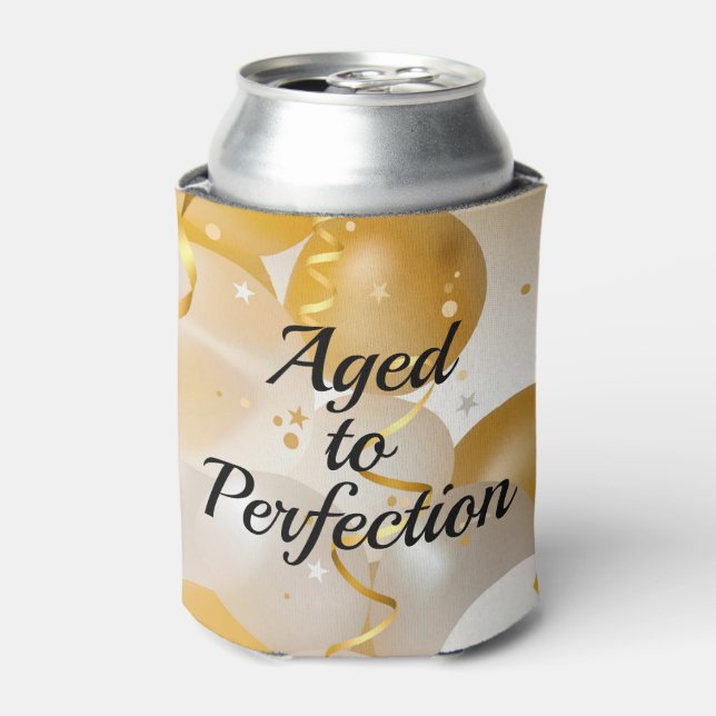 Porta-lata Balões Dourados e Brancos Envelhecidos à Perfeição (Can Front)