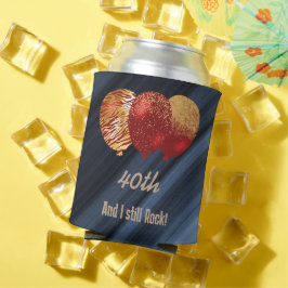 Porta-lata Balões vermelhos com aniversário de 40 anos e bril