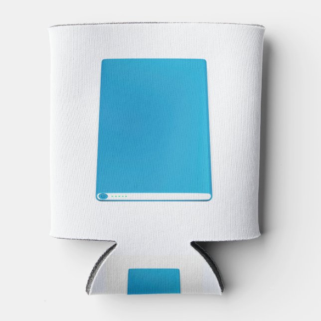 Porta-lata Banco de energia azul (Frente)