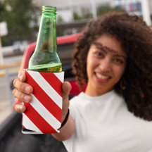 Bandas de Diagonal Brancas Vermelhas