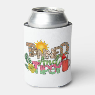 Porta-lata Bandas e Tipsy Design de festas de verão diverti