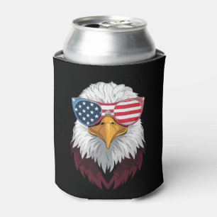 Porta-lata Bandeira Americana Águia Patriótica 4 De Julho