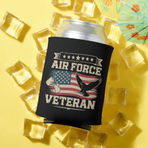 Porta-lata Bandeira Americana da Força Aérea dos EUA Veterano