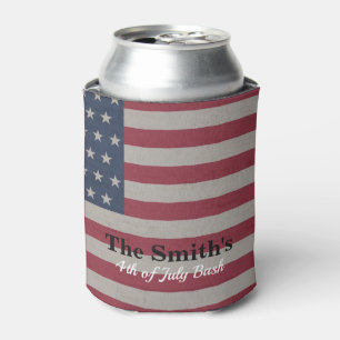 Porta-lata Bandeira Americana de Vintage Personalizada