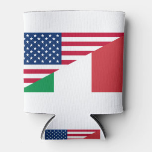 Porta-lata Bandeira americana italiana dos E.U. Italia do