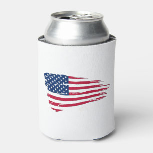 Porta-lata Bandeira Americana Rasgada
