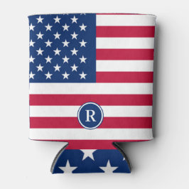 Porta-lata Bandeira americana Red White e Blue Patriotic