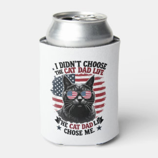 Porta-lata Bandeira Americana Vintage Gato Pai Dia dos Pais G