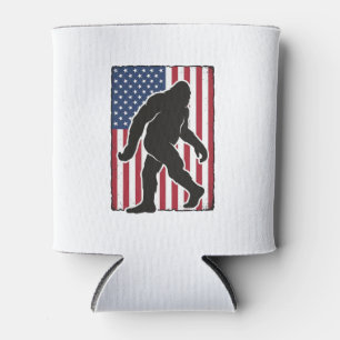 Porta-lata Bandeira Americana Vintage Silhueta de Pé Grande V