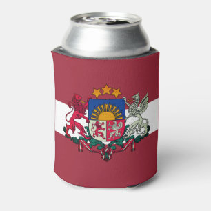Porta-lata Bandeira/casaco de armas da Letónia