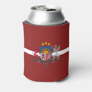 Porta-lata Bandeira-casaco de armas da Letónia