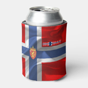 Porta-lata Bandeira-casaco de armas da Noruega 