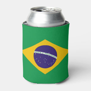 Porta-lata Bandeira com bandeira do Brasil