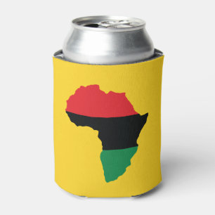 Porta-lata Bandeira da África Vermelha, Preta e Verde