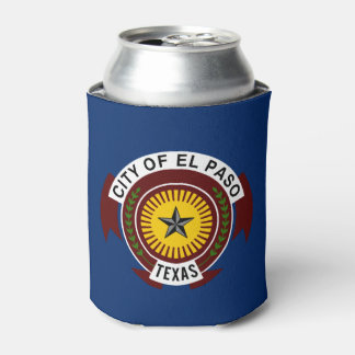 Porta-lata Bandeira da Cidade de El Paso, Texas Can Cooler