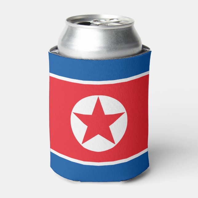 Porta-lata Bandeira da Coreia do Norte (Can Front)