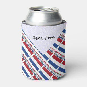 Porta-lata Bandeira da Holanda Holandesa Personalizada em Mos
